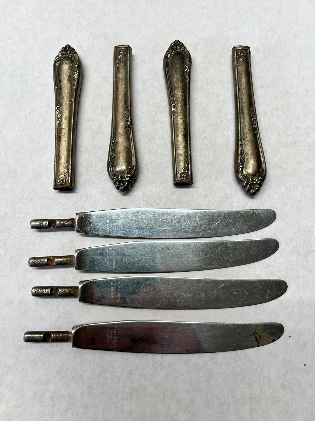 Sterling Silver Knife Handles With Stainless Blades Reed and Barton