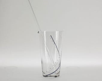Italian Crystal Cocktail Mixing Glass with Stirring Rod: Martini Set