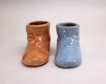 VINTAGE Ceramic Baby Shoe Planter.  Blue or Pink.