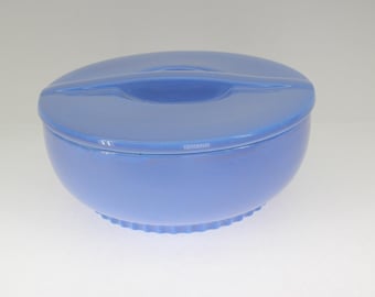 Vintage Art Deco Hall China Refrigerator Container: Montgomery Ward, 1930s. 8"