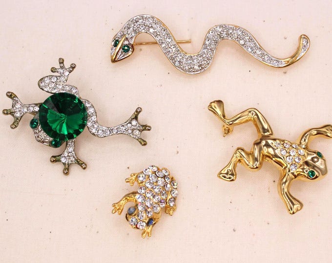 VINTAGE Brooches. Froggies and Friend. Choose Your Favorite(s).