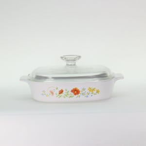Vintage Corning Ware Wildflower Casserole: 2 Qt USA Bakeware