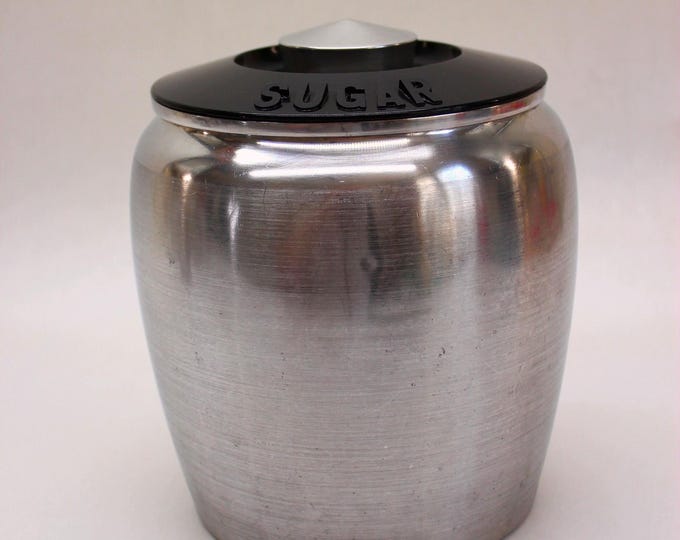 MCM Kromex Sugar Canister w/ Lid