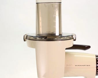 VINTAGE Sunbeam Disco-Chef Food Slicer Shredder Attachment. 1970s. Works with Mixmaster Hub. Shown on Bianca (Sold Separately).