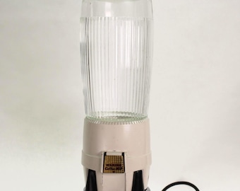 RARE Waring Burr Coffee Grinder Attachment. Solid Metal. Mid-Century Design. Glass Hopper. Works with Blendor Base. 1950s Mill.