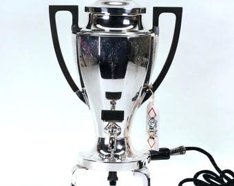 ANTIQUE Universal Electric Coffee Urn Percolator Model E8169 – Landers Frary & Clark Silverplate
