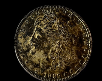1897. Morgan Silver Dollar. Vintage. Circulated.
