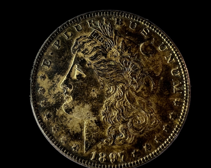 1897. Morgan Silver Dollar. Vintage. Circulated.