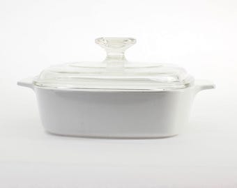 VINTAGE CorningWare 1 Quart Casserole A-1-B with Cover.  Made in USA. A-1-C.