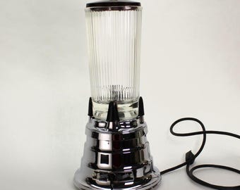 VINTAGE Waring Blendor Model 702. Two-Speed Chrome Blender with Fluted Glass Jar. Mid-Century Icon.