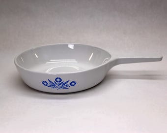 VINTAGE CorningWare 6-1/2" Skillet.  Blue Cornflower