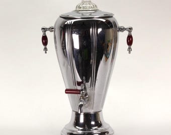 VINTAGE LaBelle Silver Co. Electric Coffee Urn. Works. Art Deco Style.