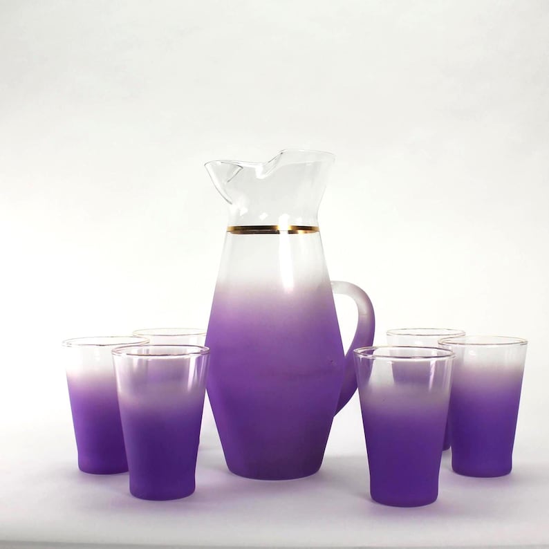 Purple home - VINTAGE Blendo Purple Pitcher Set