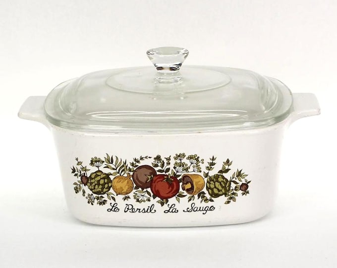 VINTAGE CorningWare Spice of Life A-1-1/2-B 1-1/2 Quart Casserole with Lid - Made in USA