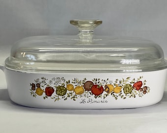 VINTAGE Corning Spice of Life La Romarin Casserole Dish 9-3/4 x 9-3/4.  A-10-B