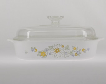 VINTAGE CorningWare Floral Bouquet 10" Skillet.