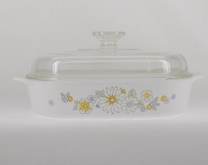 VINTAGE CorningWare Floral Bouquet 10" Skillet.