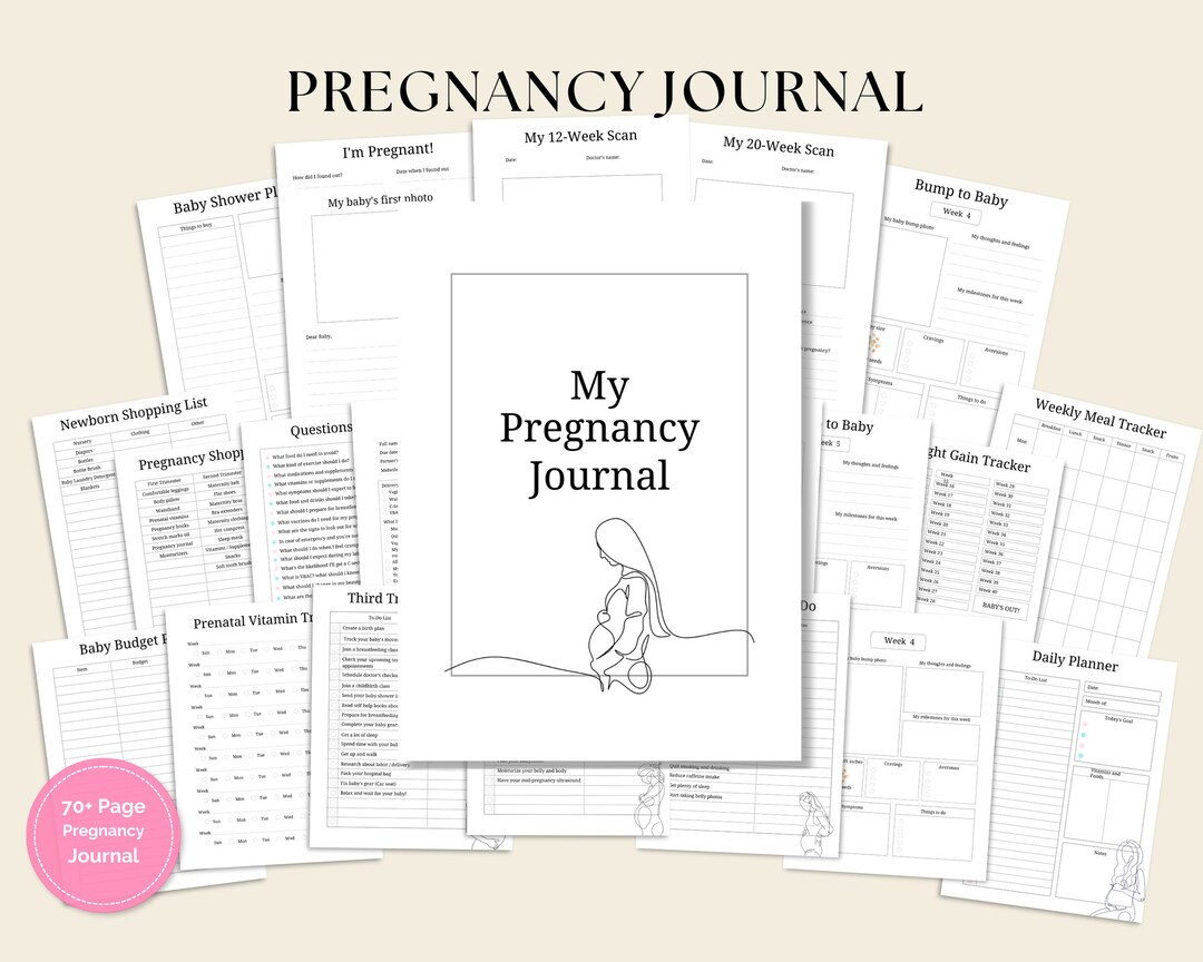 Printable Pregnancy Journal | Printable Pregnancy Planner | Pregnancy ...