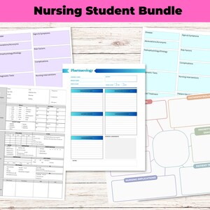 Forfait école d'infirmières | Modèle de pharmacologie, modèle d'étude Med-Surg, carte conceptuelle des soins infirmiers ET modèle SBAR !