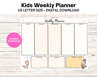 Editable Kids Weekly Schedule