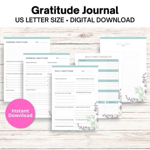 Diario de gratitud minimalista imprimible