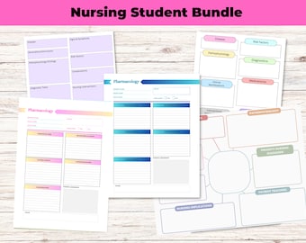 BUNDLE Editable Nursing Student Templates