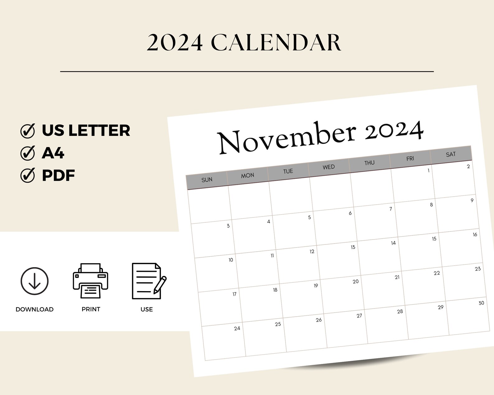 Printable 2024 Monthly Calendars Printable 2024 Calendar Monthly ...