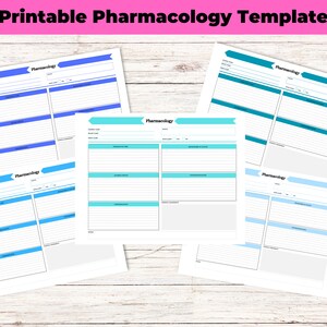 Printable Pharmacology Template