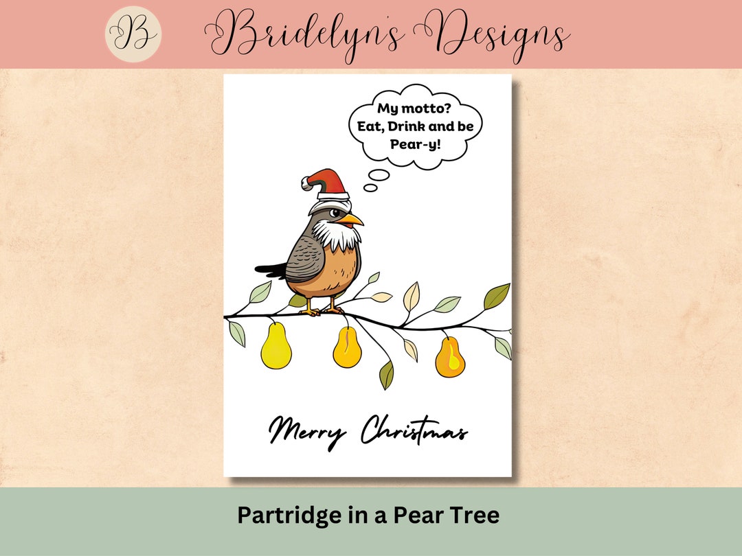 Funny Christmas Card Printable, Printable Christmas Card, Printable 5 X ...