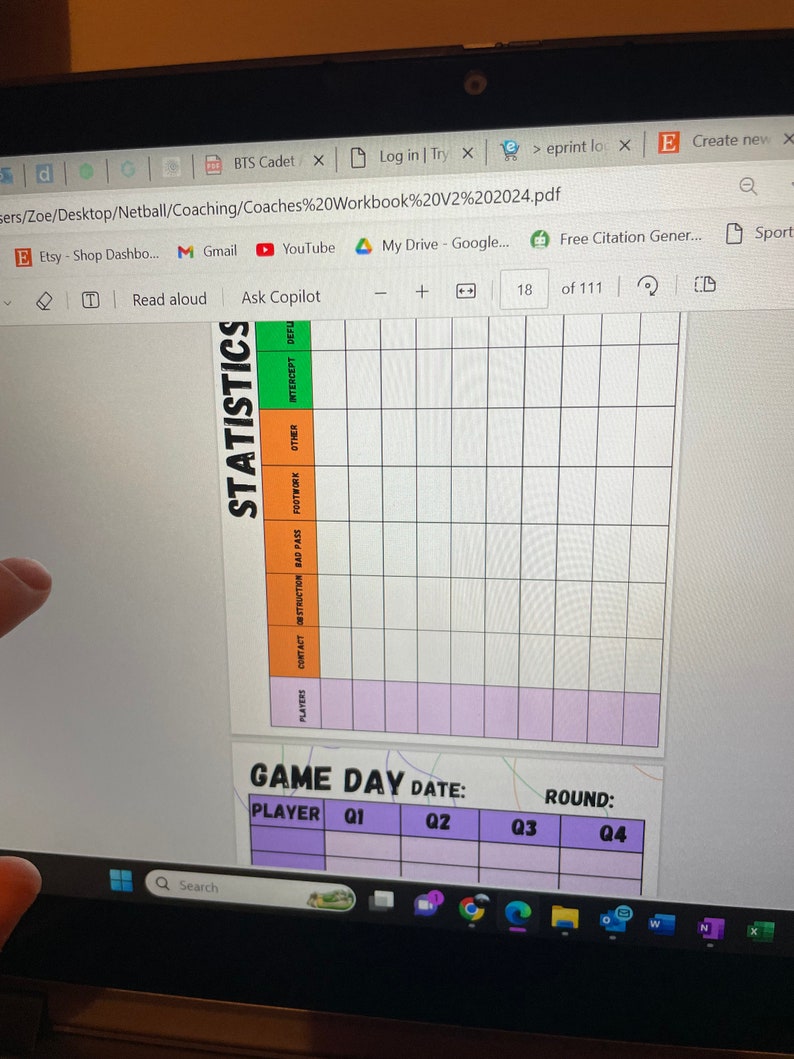 Netball Coaches Workbook - Version 2 - Etsy Australia
