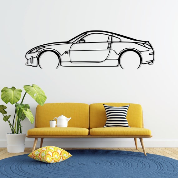 350Z Detailed Metal Car Silhouette Wall Art, Metal Wall Art Decor, Gift for  Car Lovers, Car Guy Gifts, Car Gifts for Him 