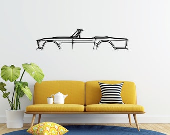 TR4 1965 Classic Metal Car Silhouette Wall Art, Metal Wall Art Decor, Gift For Car Lovers, Car Guy Gifts, Car Gifts For Him