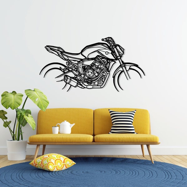 MT07 2021 Metal Motorcycle Silhouette Wall Art, Metal Wall Art Decor, Gift For Motorcycle Lovers, Motorcycle Gifts, Motor Gifts For Him