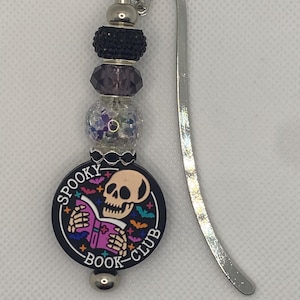 Black Spooky Book Club Beaded Bookmark