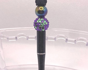 Black Cat Beaded Pen