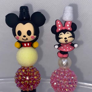 Mouse Character Beaded Pen Duo