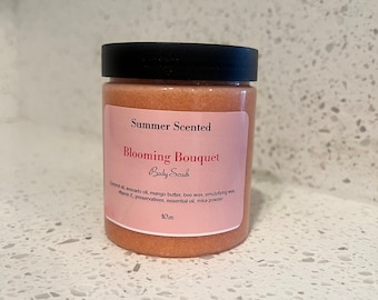 All natural body sugar scrub| exfoliating sugar scrub| mango butter, vitamin E scrub| soft for all types of skin scrub