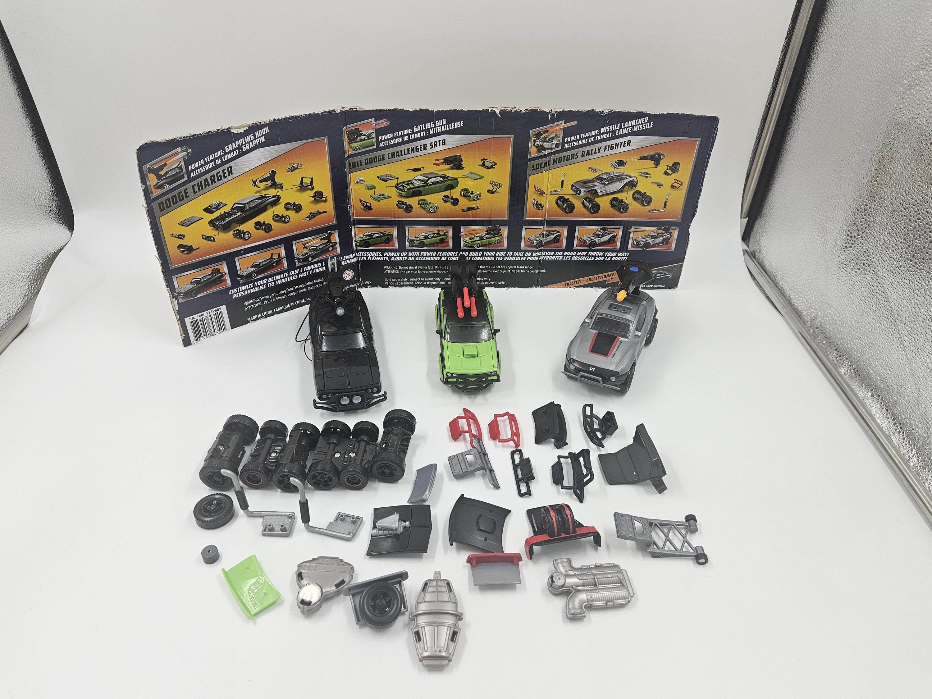 Complete Set Fast and Furious Dodge Challenger SRT8 3 IN 1 Mattel