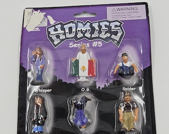 NIEUW SEALED 2002 Homies Series 5*6 Cijfers op kaart Whisper Spider Squeeky Bionic