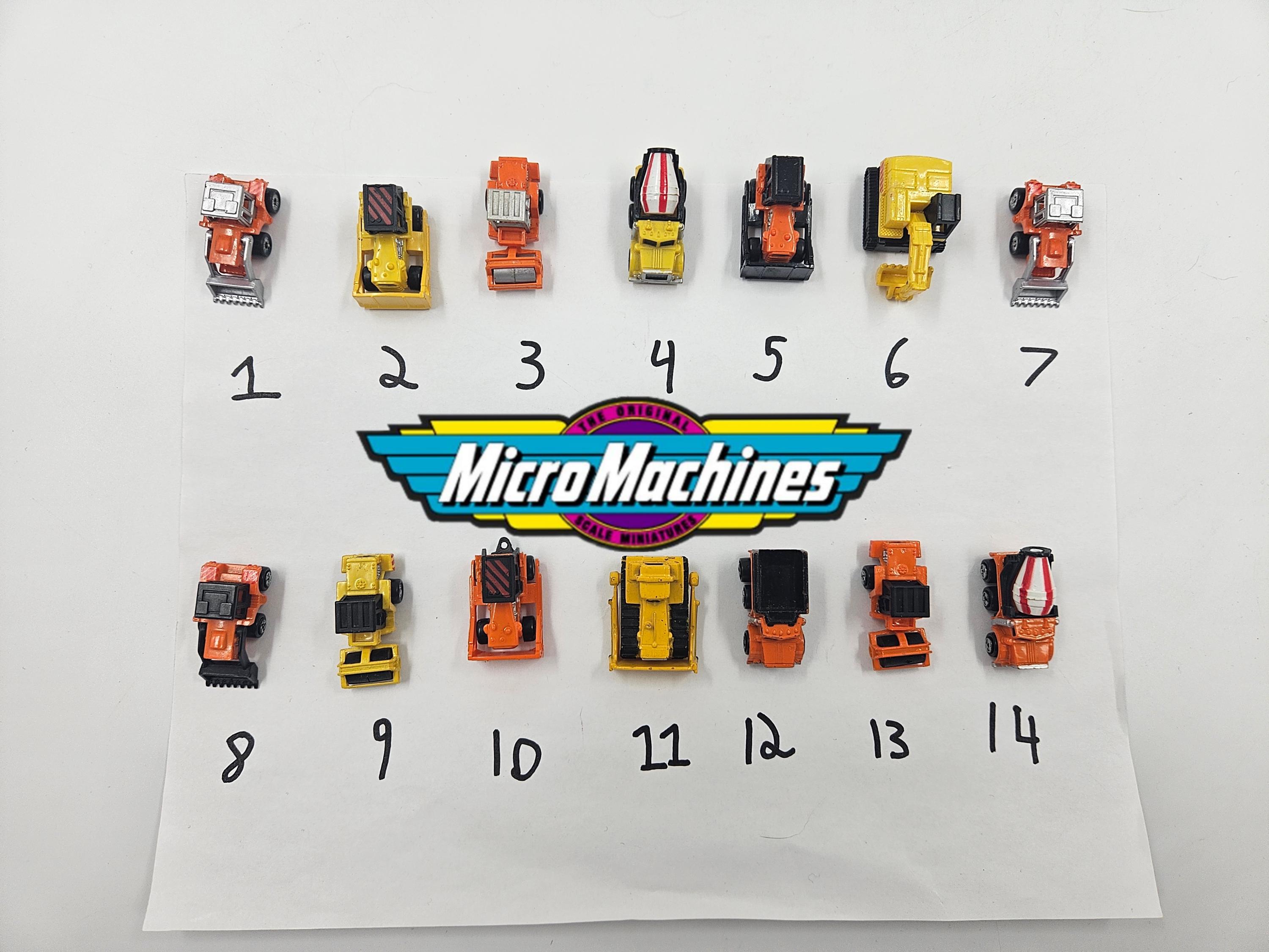 Micro List Micro Machines Construction Equipment *choose Your Own Drop-down List ...
