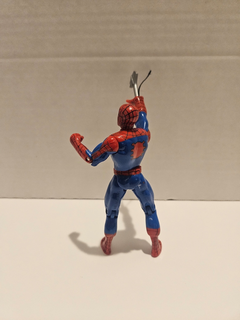 Figura de acción de Spiderman Web Shooter de 1994, 5 pulgadas, juguete vintage de Toy Biz Spider-Man imagen 3