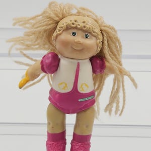 Cabbage Patch Kids Miniature Dolls 3" OAA Rubber PVC 1984 vintage Girl nattes