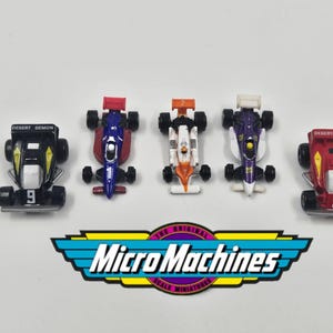 Micro Machines Race Car Lot of 5 Vintage Galoob Toys