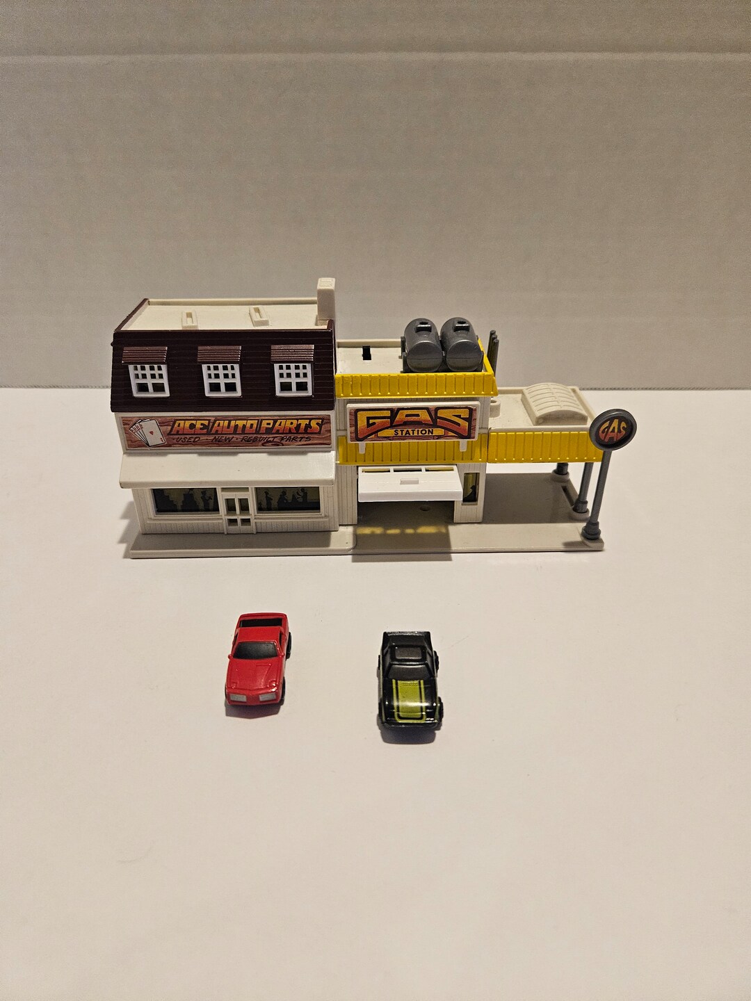 Vintage 1989 Micro Machines City Scene Gas Station 6468 Etsy