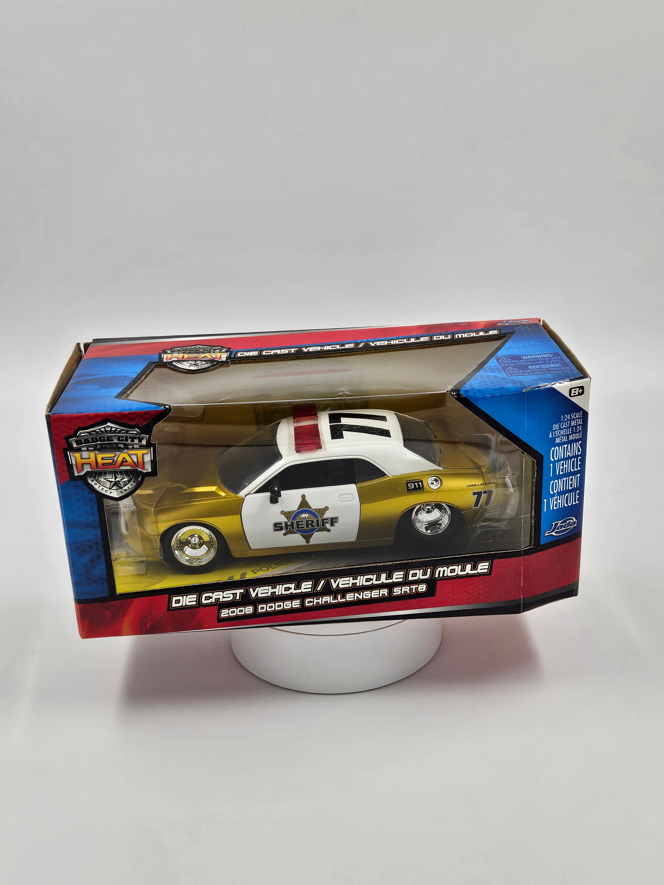 New Jada Heat 2008 Dodge Challenger SRT8 Police 1:24 Golden