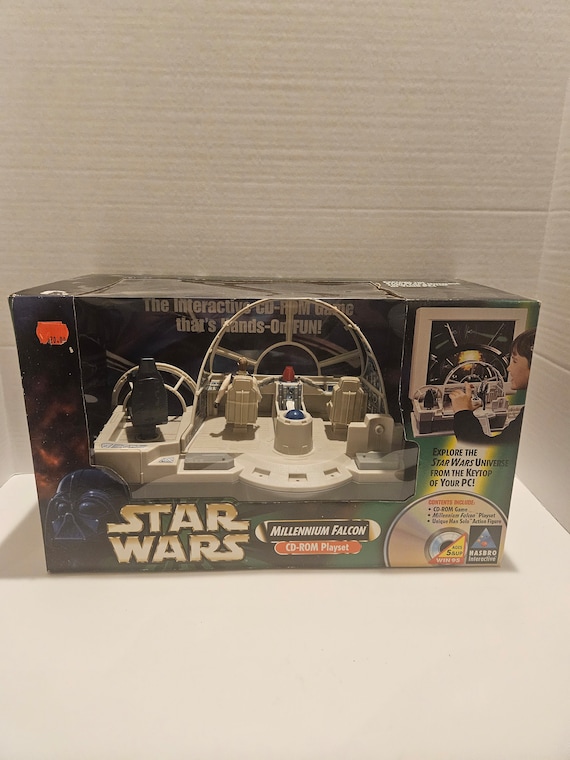 New Star Wars Vintage Millennium Falcon Cd Rom Playset Han Solo