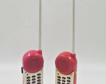 Vintage 1997 Barbie Pink Walkie Talkies Phone BE100