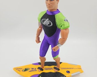 Max Steel Surf Attack With Mission Filecard Vintage Mattel Toys