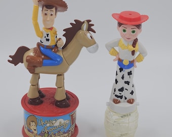 Giocattoli vintage Disney Toy Story di Woody e Jessie McAladdin. Commoventi!