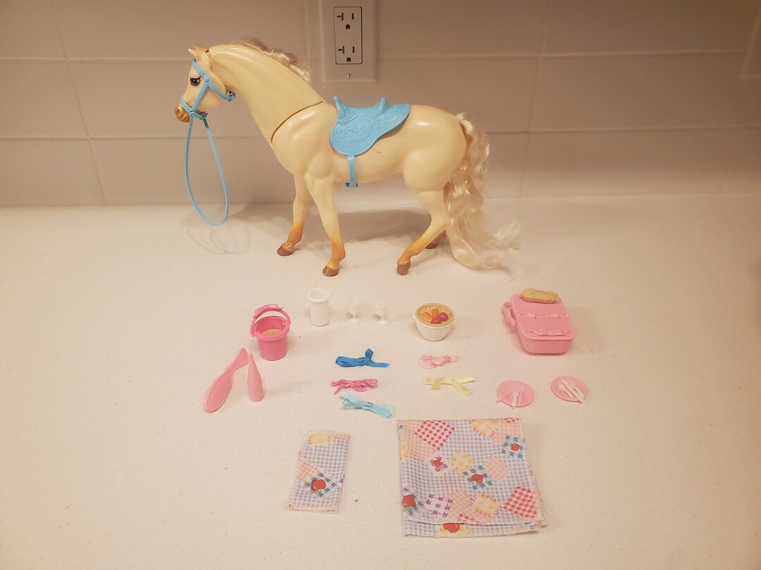 1995 Mattel Barbie Nibbles Horse and Accesories Set Complete. Etsy